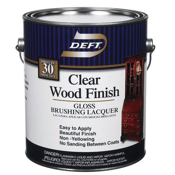 Deft Gloss Clear Oil-Based Brushing Lacquer 1 gal DFT010/01